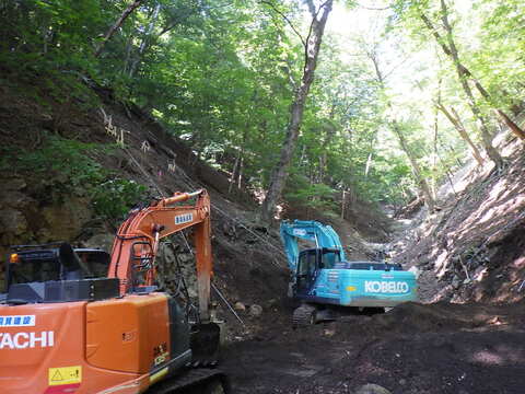 ⑦コンクリート谷止　掘削