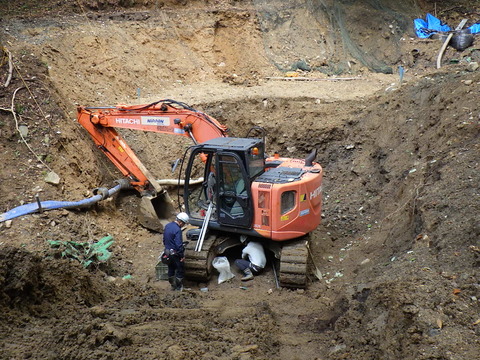 ⑦平板載荷試験実施（地耐力の確認）